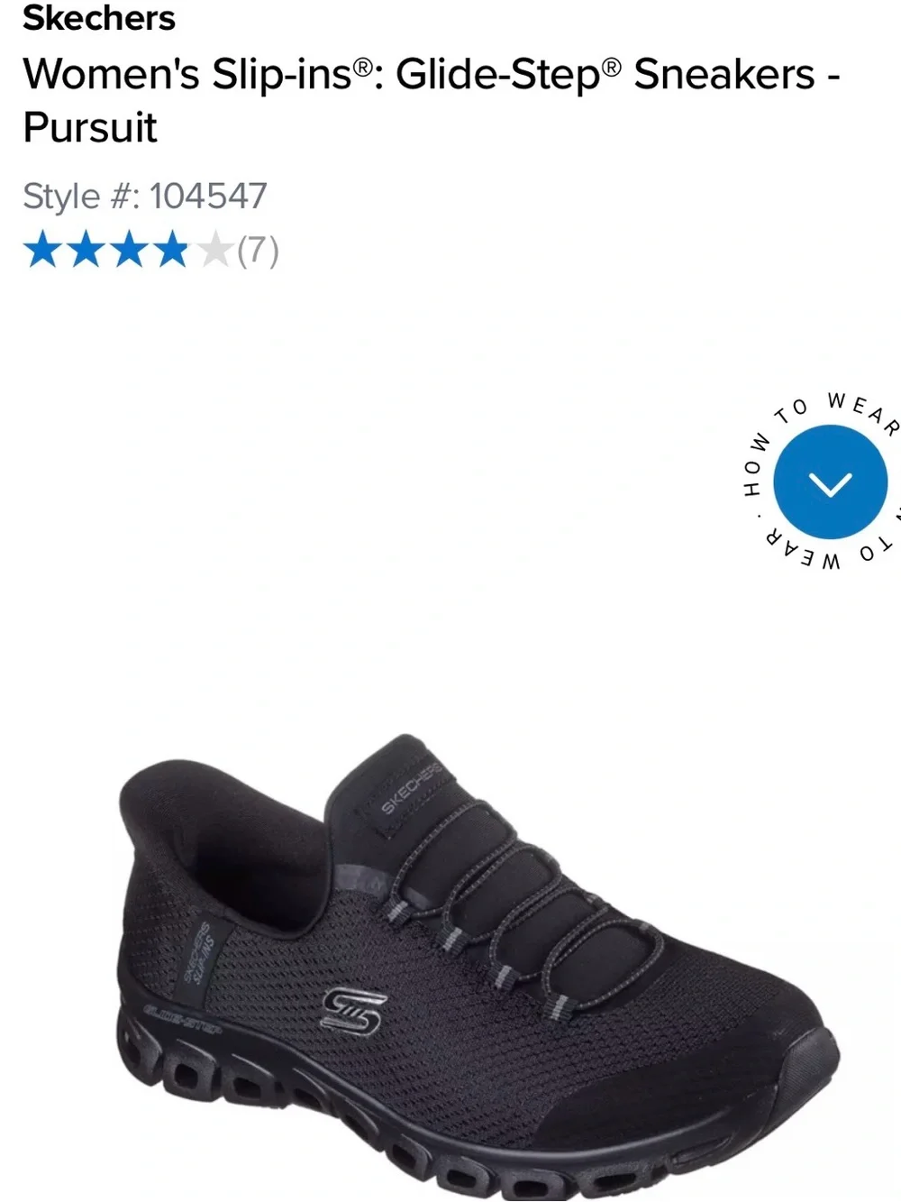 Skechers womens Black Slip-On Sneakers-Pursuit, size 8.5
